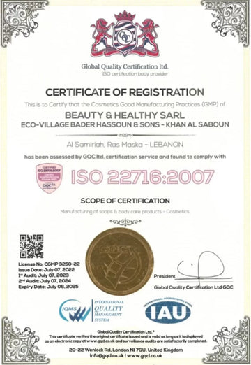 the Cosmetics  GMP certification